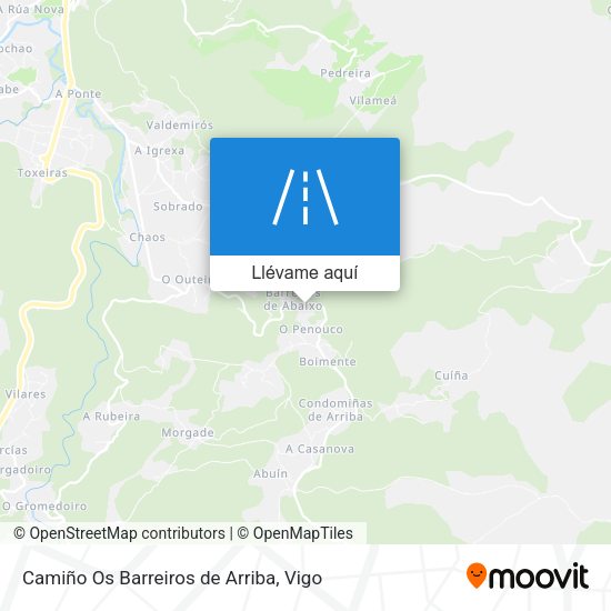 Mapa Camiño Os Barreiros de Arriba