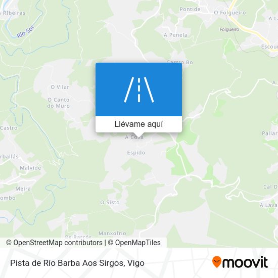 Mapa Pista de Río Barba Aos Sirgos