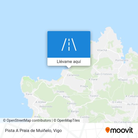 Mapa Pista A Praia de Muiñelo