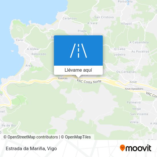 Mapa Estrada da Mariña