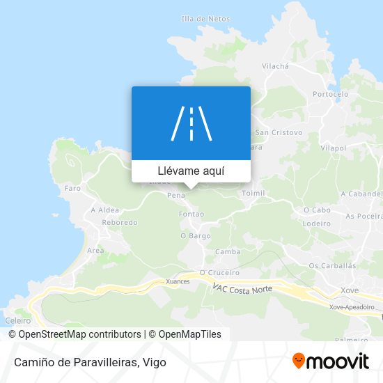 Mapa Camiño de Paravilleiras