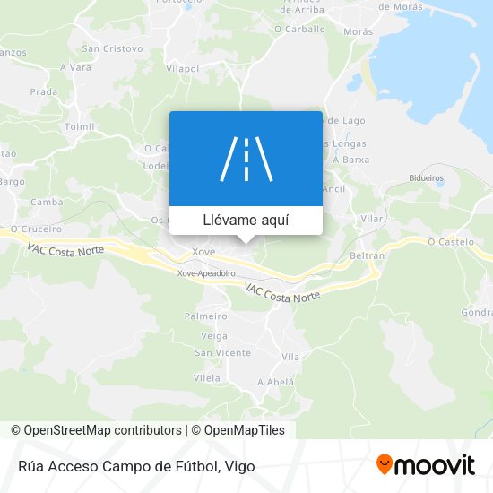 Mapa Rúa Acceso Campo de Fútbol