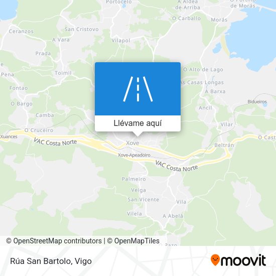 Mapa Rúa San Bartolo