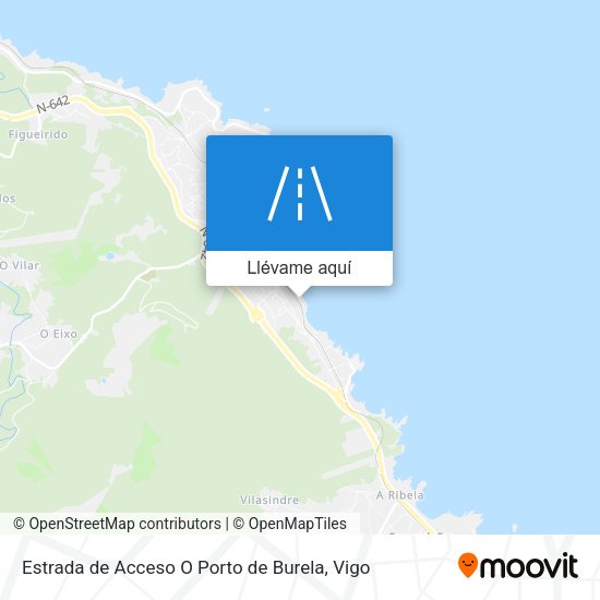 Mapa Estrada de Acceso O Porto de Burela