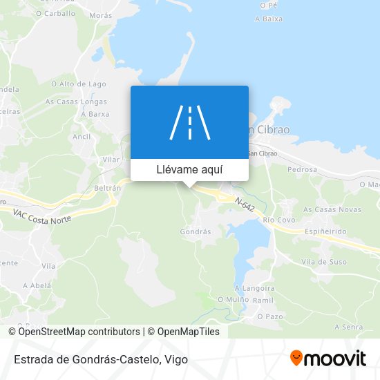 Mapa Estrada de Gondrás-Castelo