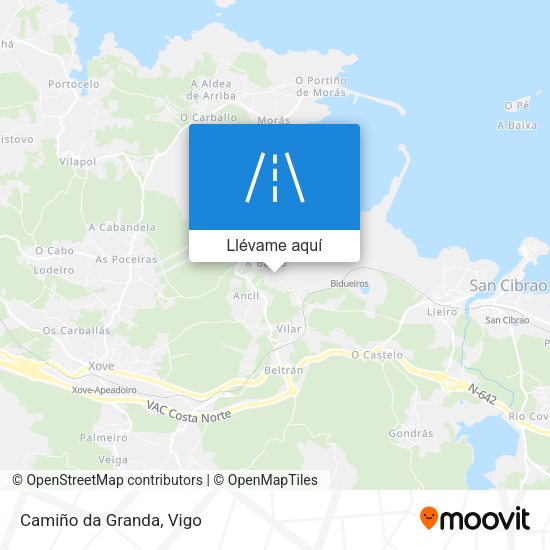 Mapa Camiño da Granda
