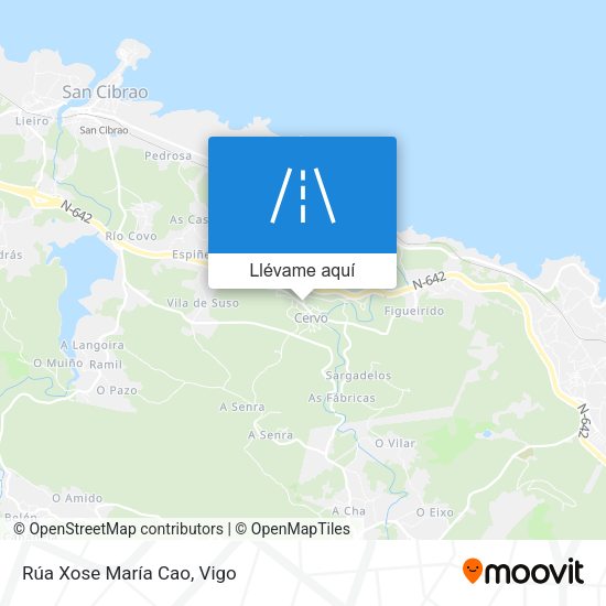 Mapa Rúa Xose María Cao