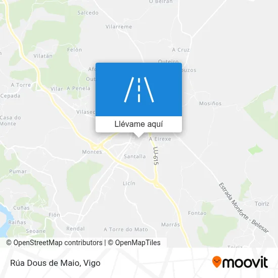 Mapa Rúa Dous de Maio