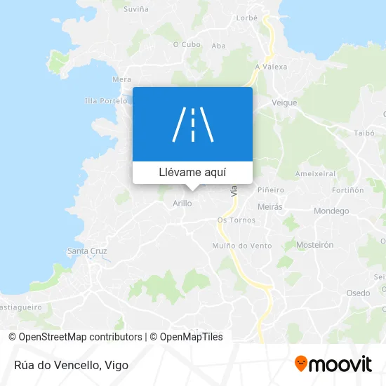 Mapa Rúa do Vencello