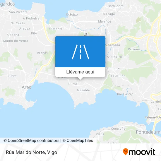 Mapa Rúa Mar do Norte
