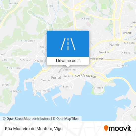 Mapa Rúa Mosteiro de Monfero