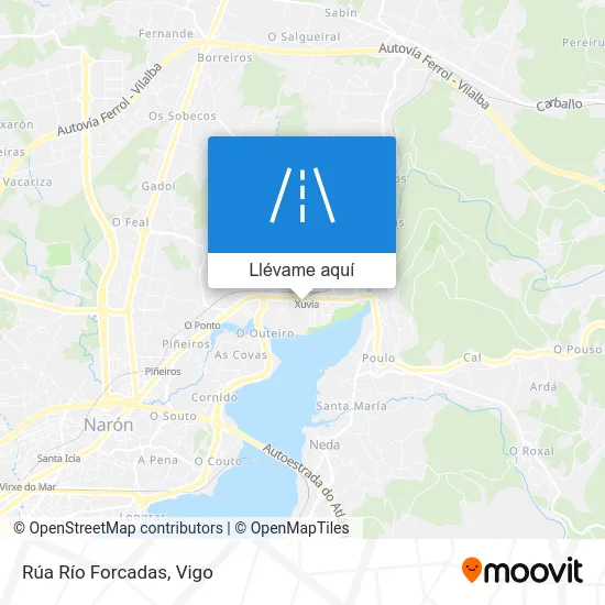 Mapa Rúa Río Forcadas