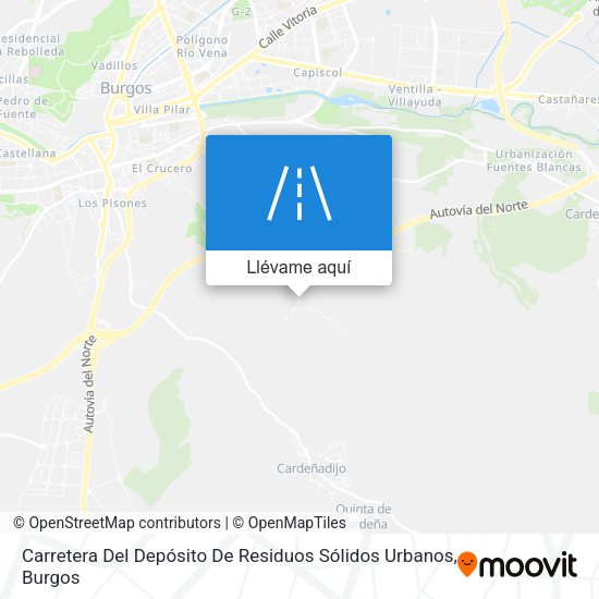 Mapa Carretera Del Depósito De Residuos Sólidos Urbanos