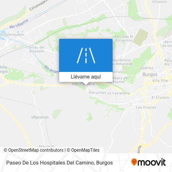 Mapa Paseo De Los Hospitales Del Camino