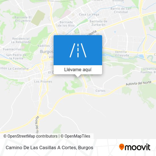 Mapa Camino De Las Casillas A Cortes