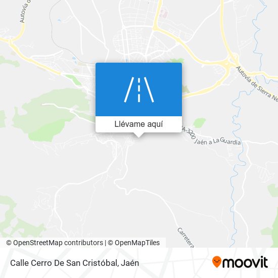 Mapa Calle Cerro De San Cristóbal