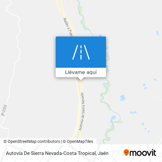 Mapa Autovía De Sierra Nevada-Costa Tropical