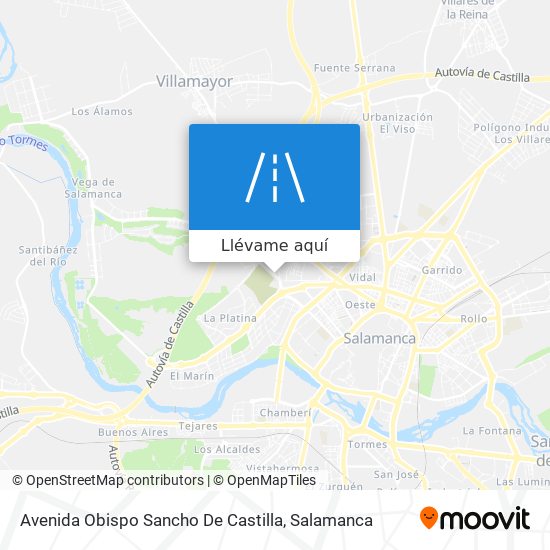 Mapa Avenida Obispo Sancho De Castilla