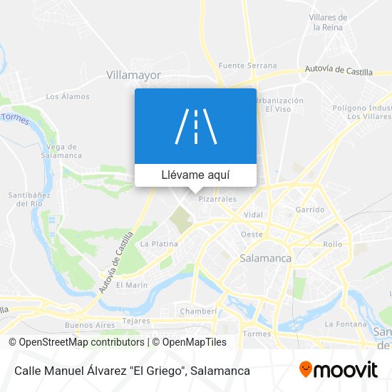 Mapa Calle Manuel Álvarez "El Griego"