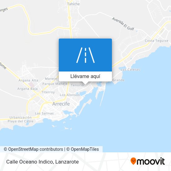 Mapa Calle Oceano Indico