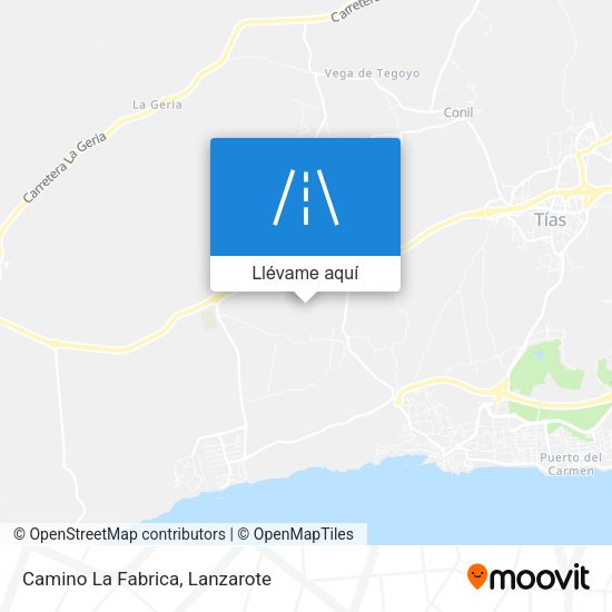 Mapa Camino La Fabrica