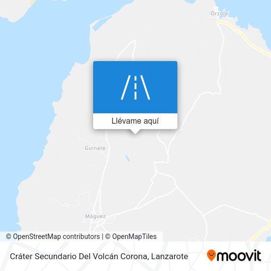 Mapa Cráter Secundario Del Volcán Corona