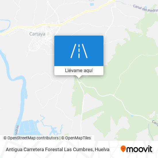 Mapa Antigua Carretera Forestal Las Cumbres