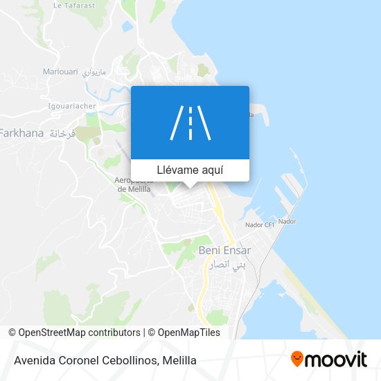 Mapa Avenida Coronel Cebollinos