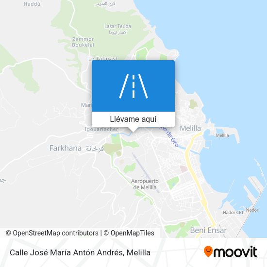 Mapa Calle José María Antón Andrés