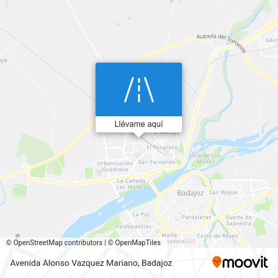 Mapa Avenida Alonso Vazquez Mariano