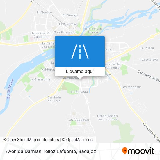 Mapa Avenida Damián Téllez Lafuente