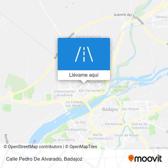 Mapa Calle Pedro De Alvarado