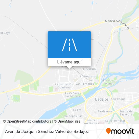 Mapa Avenida Joaquín Sánchez Valverde