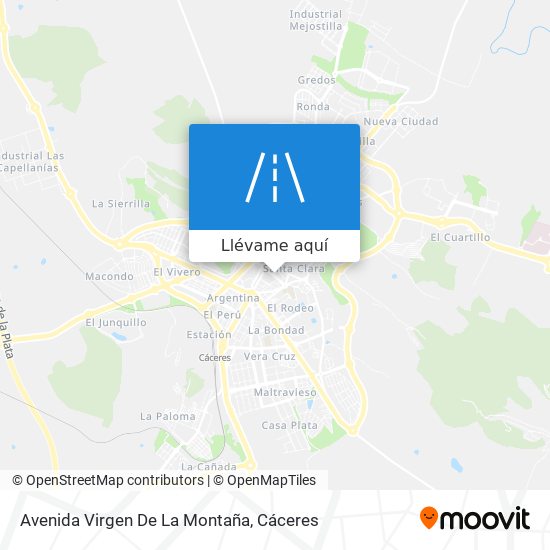 Mapa Avenida Virgen De La Montaña