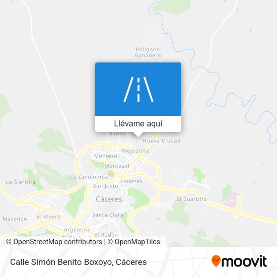 Mapa Calle Simón Benito Boxoyo