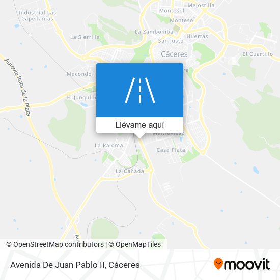 Mapa Avenida De Juan Pablo II