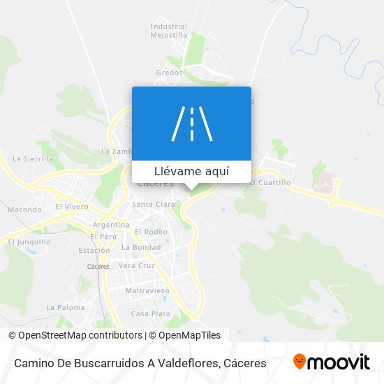 Mapa Camino De Buscarruidos A Valdeflores