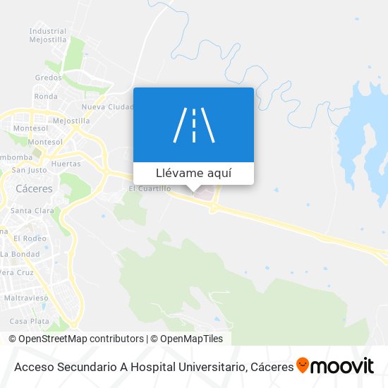 Mapa Acceso Secundario A Hospital Universitario