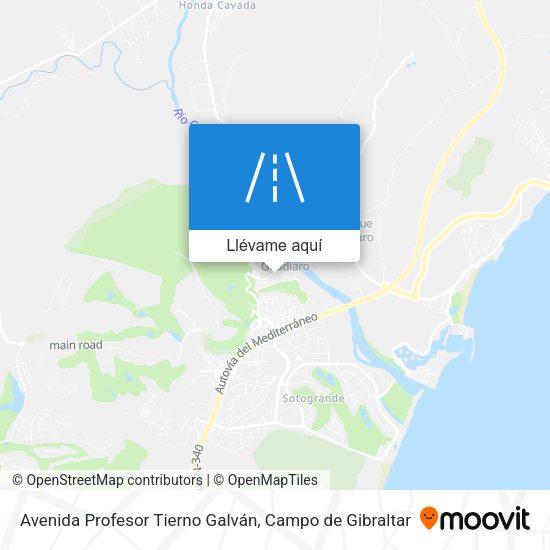 Mapa Avenida Profesor Tierno Galván