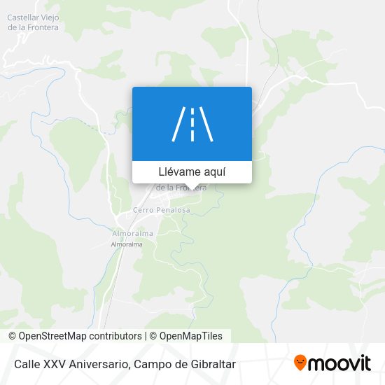 Mapa Calle XXV Aniversario