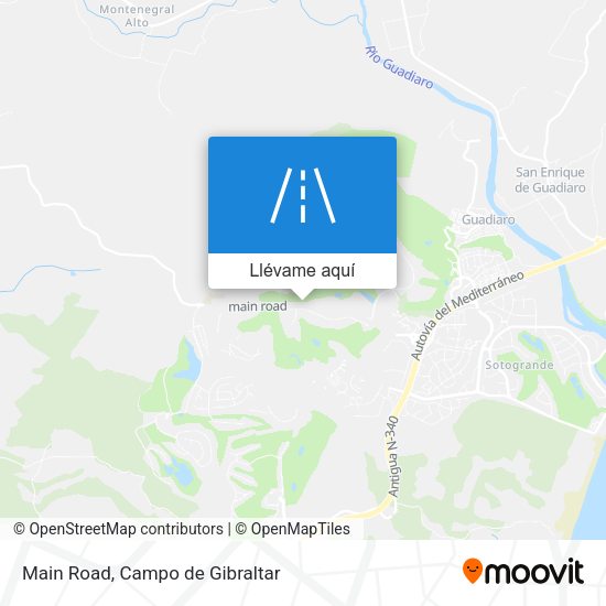 Mapa Main Road