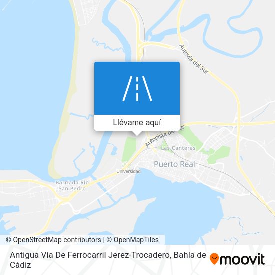 Mapa Antigua Vía De Ferrocarril Jerez-Trocadero