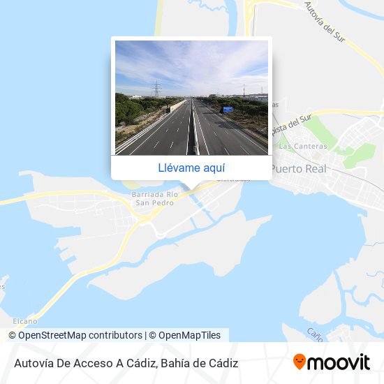 Mapa Autovía De Acceso A Cádiz
