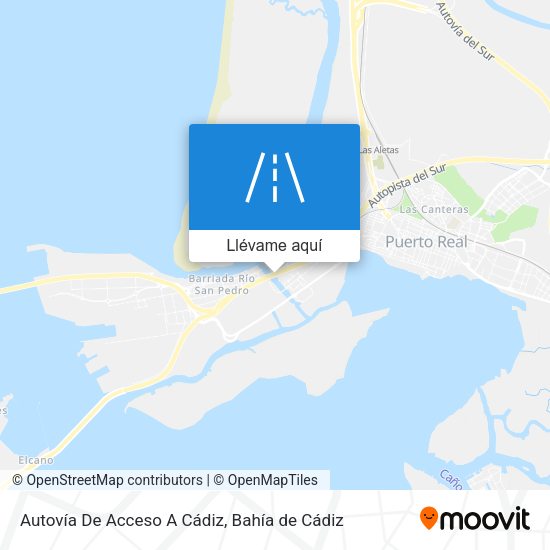 Mapa Autovía De Acceso A Cádiz