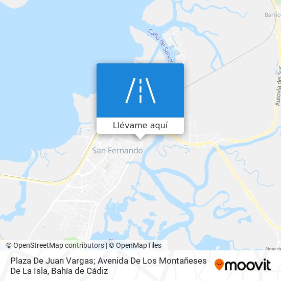 Mapa Plaza De Juan Vargas; Avenida De Los Montañeses De La Isla