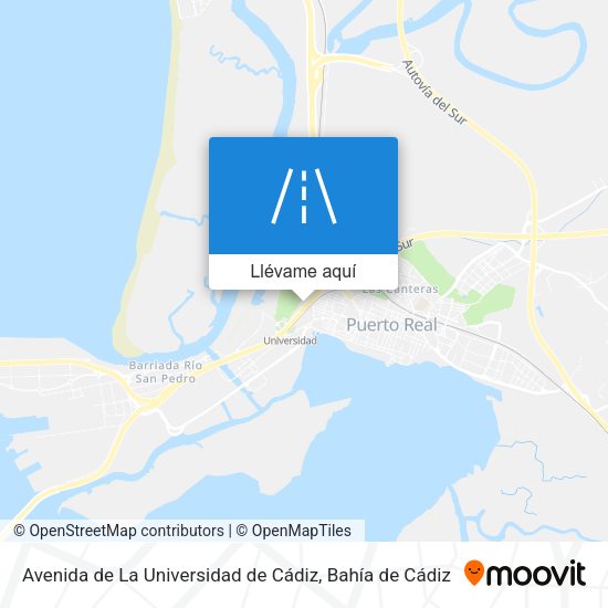 Mapa Avenida de La Universidad de Cádiz