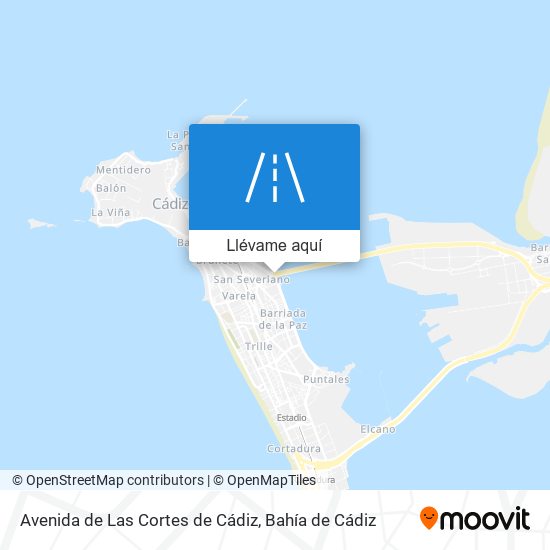 Mapa Avenida de Las Cortes de Cádiz