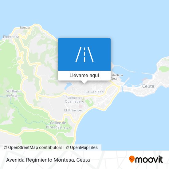 Mapa Avenida Regimiento Montesa