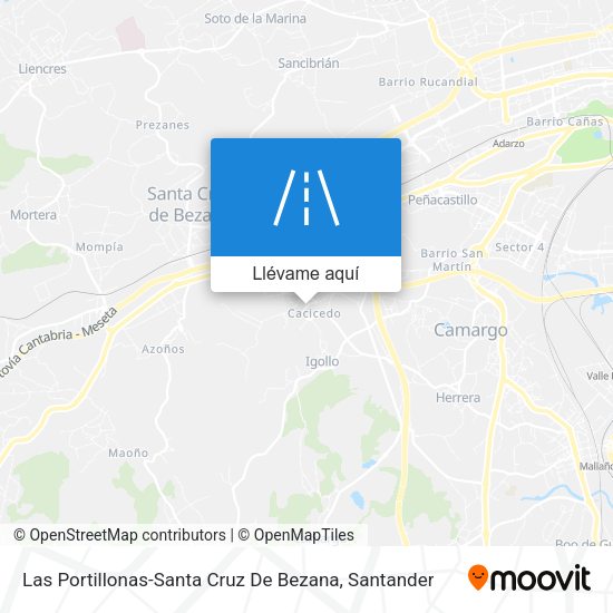 Mapa Las Portillonas-Santa Cruz De Bezana