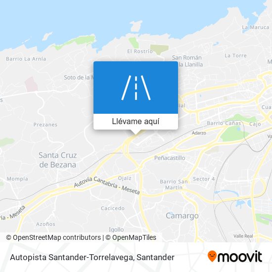 Mapa Autopista Santander-Torrelavega